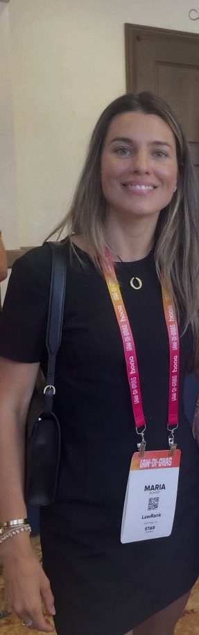 Maria Monroy, LawRank’s co-founder, at Law-Di-Gras