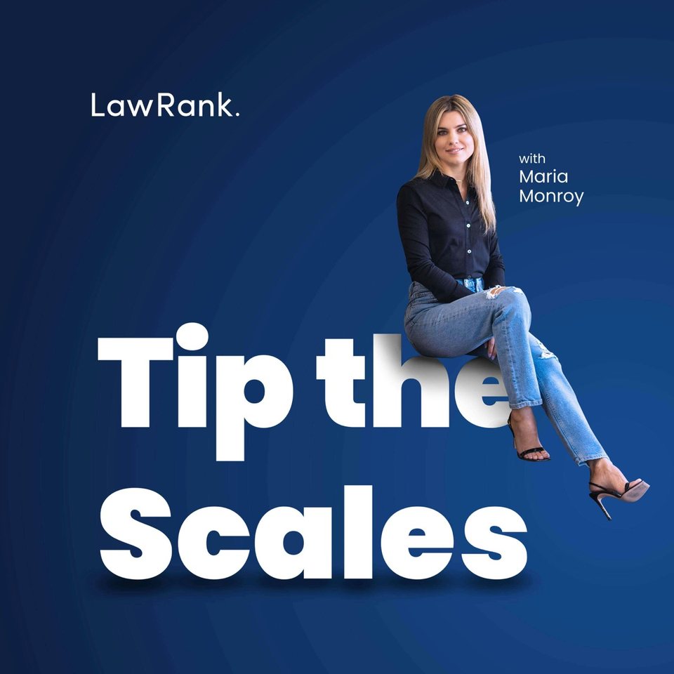 Tip the Scales podcast cover with host Maria Monroy