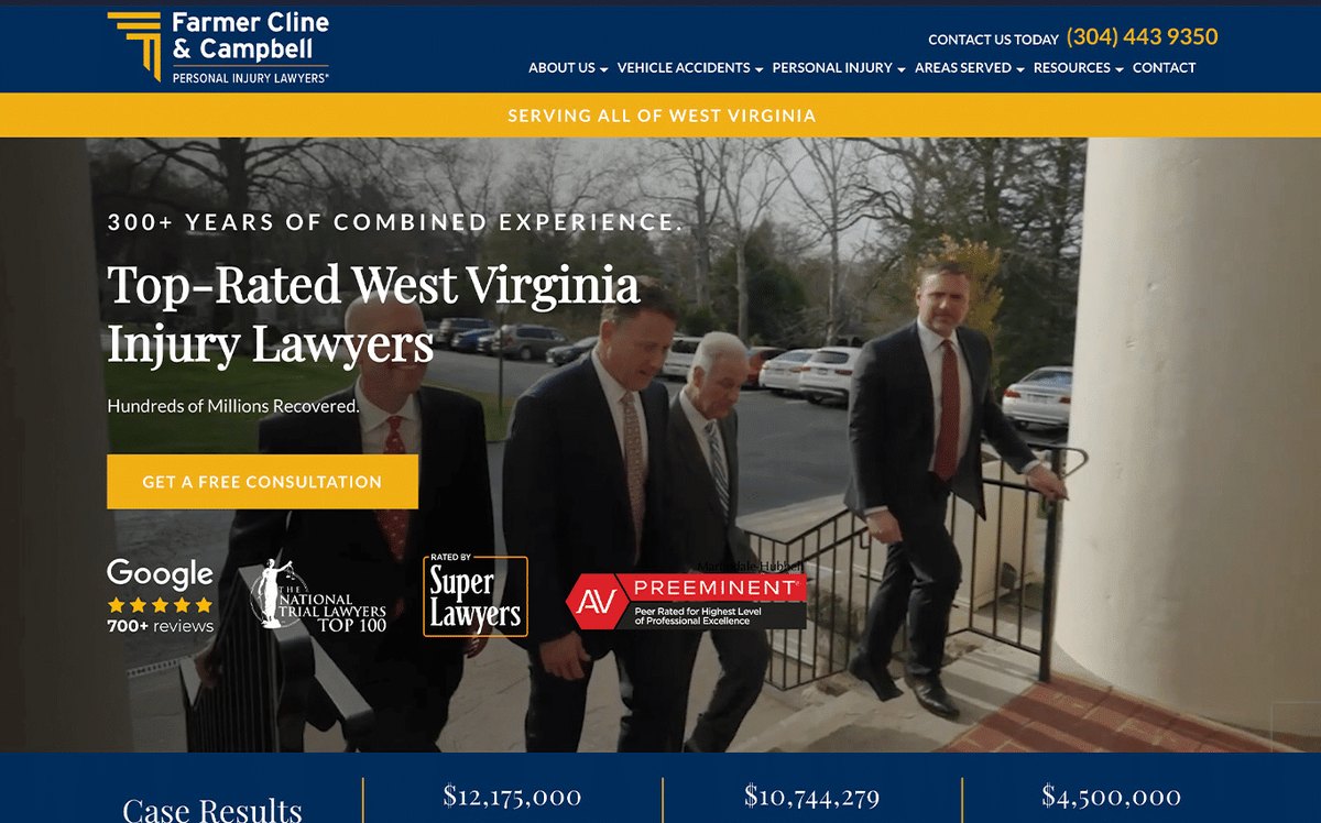 Homepage of Farmer Cline & Campbell